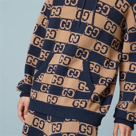 Gucci Maglione girocollo in cotone GG jacquard